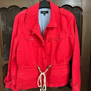 Talbots Women's Bold Red Utility Jacket